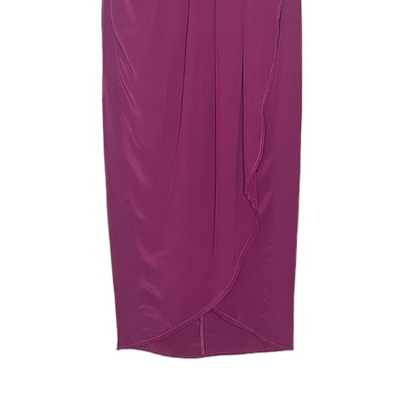 Yumi Kim Glamour Night Midi Strapless Dress in Burgundy Size Large - Picture 5 of 8